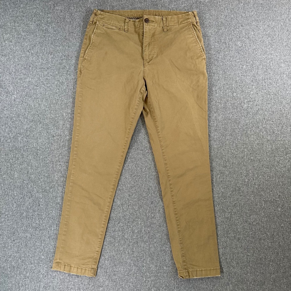 American Eagle Pants Mens 33x34 Flex Real Good Khaki Chino Stretch Brown